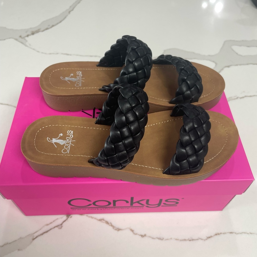 Corkys Wind It Up Braided Sandal 7